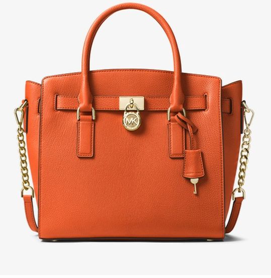  Michael Kors Hamilton大号锁头包 261.75加元（2色），原价 378加元，包邮