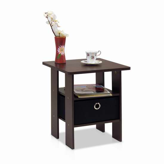  销量冠军！Furinno 11157 时尚小茶几/床头柜3.7折 25.7-26.44加元！3色可选！