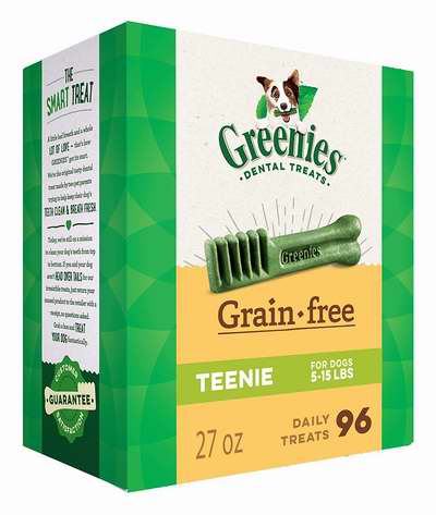  Greenies 不含谷物 狗狗洁齿骨超值装（27中粒/96小粒）6.4折 27.77加元！2款可选！