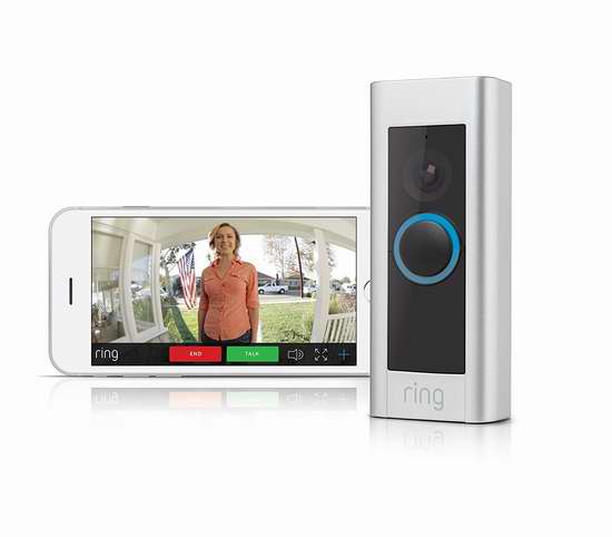  Ring Pro 第二代1080P全高清WiFi智能门铃6.7折 134.99加元（原价 199.99加元）