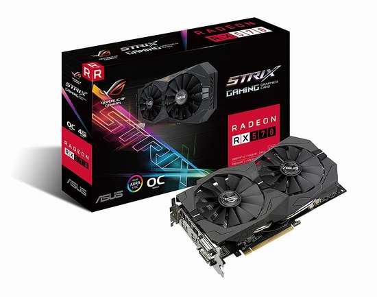  历史新低！ASUS 华硕 ROG 猛禽 STRIX-RX570-O4G-GAMING OC 超频版游戏显卡 246.99加元包邮！