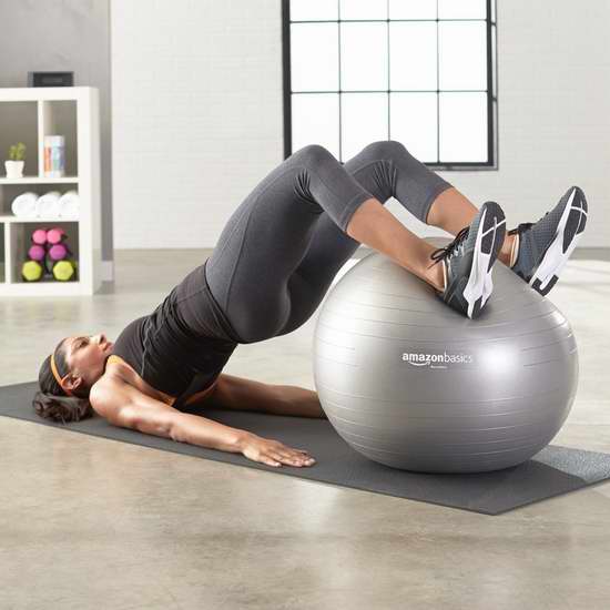  AmazonBasics 运动平衡健身球/瑜伽球（55厘米）13.99加元特卖！