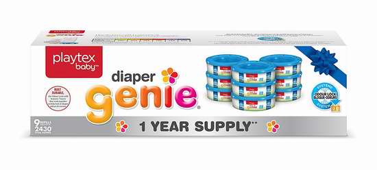  历史新低！Diaper Genie Playtex 尿布桶垃圾袋替换芯（1年用量） 47.47-49.97加元包邮！