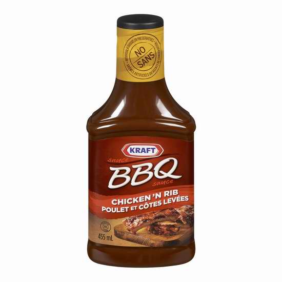  KRAFT 卡夫 BBQ 肉排鸡排烧烤酱5.6折 1.4加元！4款可选！