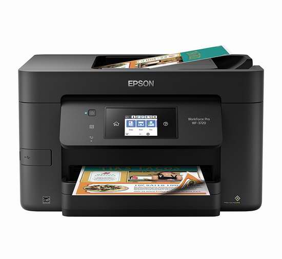  历史新低！Epson 爱普生 WorkForce Pro WF-3720 无线多功能彩色喷墨打印机5折 74.99加元包邮！