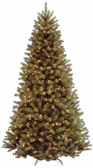  历史新低！National Tree 7.5英尺圣诞树+550小灯套装3.3折 76.09加元包邮！