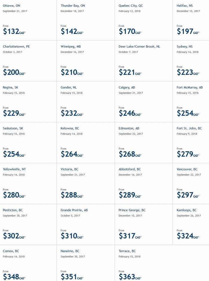WestJet 西捷航空24小时闪购！加拿大境内及飞往美国、欧洲、墨西哥、加勒比海的航线机票享受特价优惠！