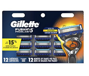  Gillette 吉列 Fusion5 突破剃须刀 刀头12件套 34.56加元，原价 56.99加元，包邮