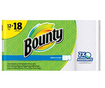  Bounty 12卷双层厨房用纸 14.97加元！