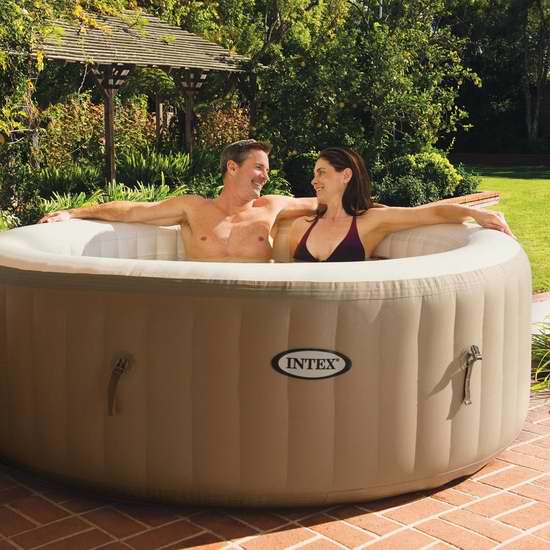  近史低价！Intex PureSpa 77英寸4人电热泡泡温泉水疗Spa 555.95加元包邮！