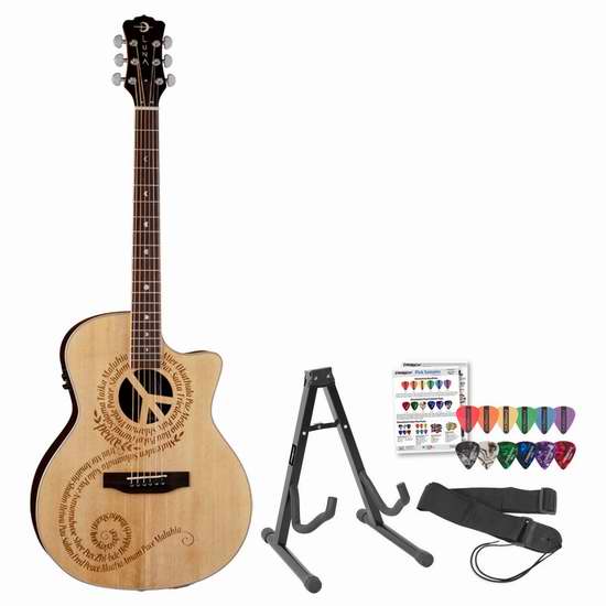  白菜价！历史新低！Luna Guitars OCL-PCE Oracle Peace 电吉他套装1.5折 164.94加元包邮！