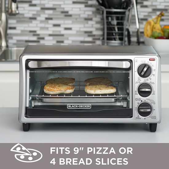  补货！历史新低！Black & Decker TO1313SBD 4-Slice 不锈钢 对流电烤箱3.1折 24.88加元清仓！