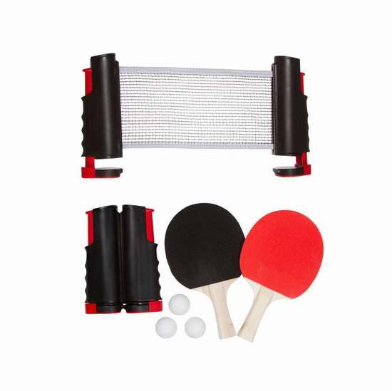  历史新低！Trademark Innovations Anywhere 乒乓球拍+球网套装6.1折 19.77加元！