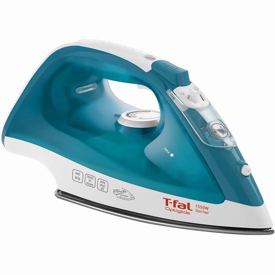  历史新低！T-fal FV1537Q0 Optiglide 蒸汽电熨斗4.1折 24.97加元！