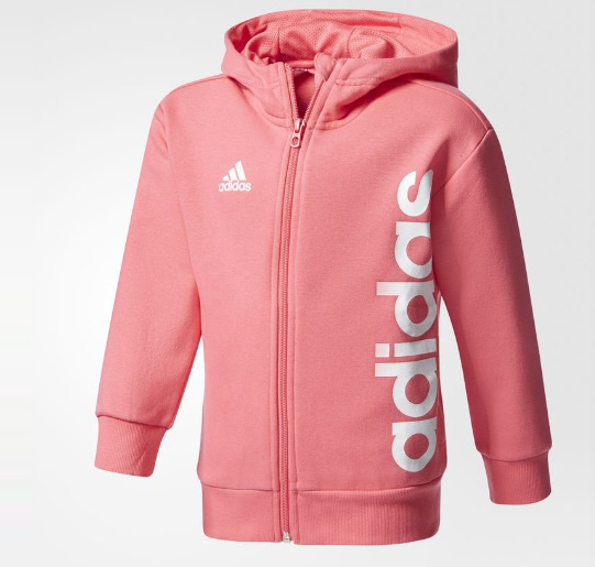  Adidas 阿迪达斯 KB Training 儿童粉色拉链式连帽衫 17.47加元，原价 50加元