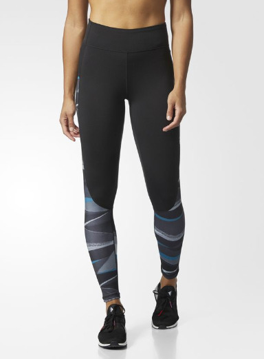  Adidas 阿迪达斯Performer 高腰印花条纹运动裤 27.47加元，原价 80加元