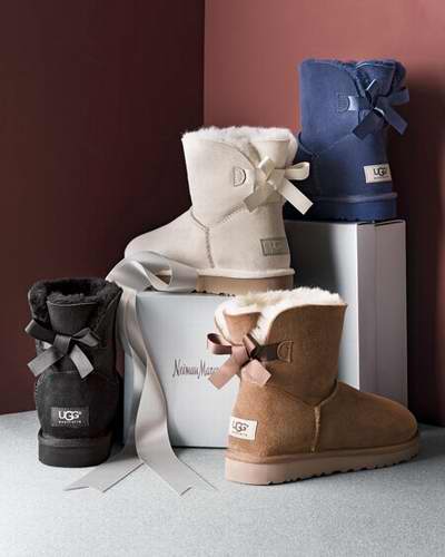  UGG 女士迷你 Bailey Bow II双蝴蝶结 雪地靴 129.81加元起！3色可选！