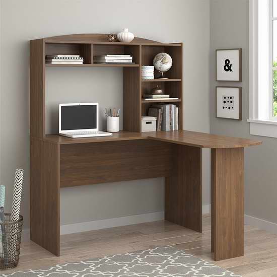  历史新低！Altra Furniture Sutton 核桃色 L型书桌/办公桌 138.98加元包邮！