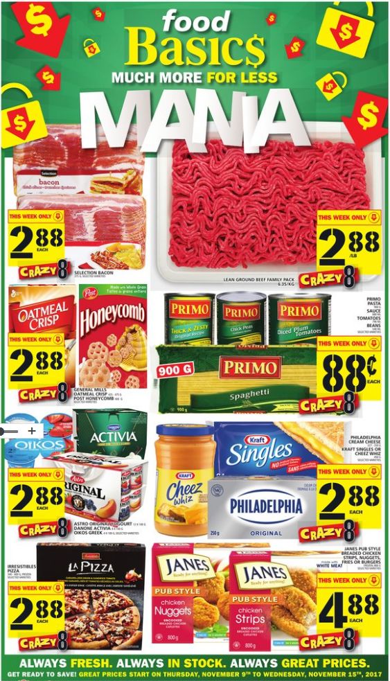  Food Basics 本周（2017.11.9-2017.11.15）打折海报