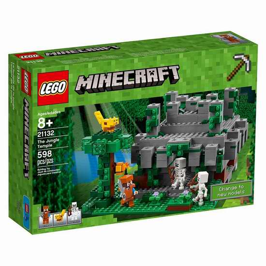  金盒头条：历史新低！LEGO 乐高 21132 我的世界创意系列 丛林寺庙（598pcs）7折 45.35加元包邮！