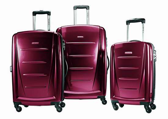  又上货了！Samsonite 新秀丽 Winfield 2 时尚红硬壳 20/24/28寸拉杆行李箱 69.14-97.78加元包邮！