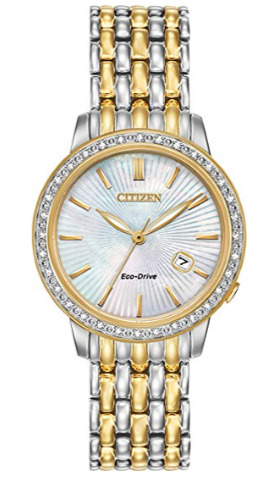  白菜速抢！Citizen 西铁城 EW2284-57D 女士光动能 32钻石腕表/手表2.4折 144.99加元包邮！