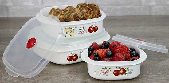 历史新低！Corelle 康宁 Coordinates Reston Lloyd 食物保鲜盒套装 16.09加元！