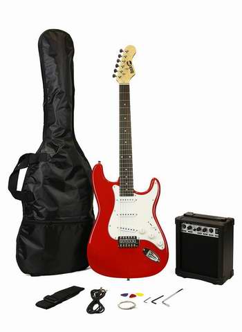  黑五专享！历史新低！RockJam RJEG02-SK-RD ST 电吉他+扩音器套装6.6折 99加元包邮！