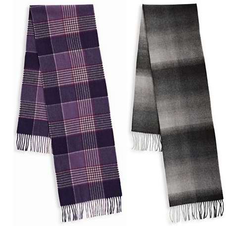  London Fog 男士羊毛格子围巾2.5折 15.99-16.99加元！两色可选！
