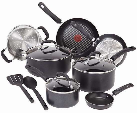  历史新低！T-fal C515SC 专业不粘底 红点锅具11件套4.8折 114.99加元包邮！