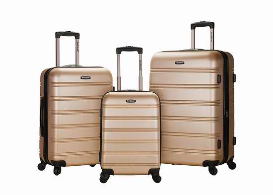  历史新低！ROCKLAND F160 时尚硬壳拉杆行李箱3件套（20寸+24寸+28寸）3.7折 129.99-130.99加元包邮！3色可选！