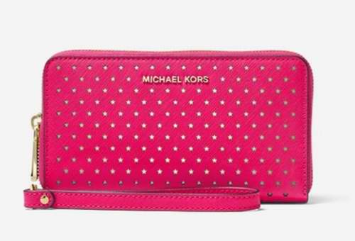  MICHAEL KORS Jet Set Perforated 星形长款钱包 64加元（3色），原价 128加元，包邮