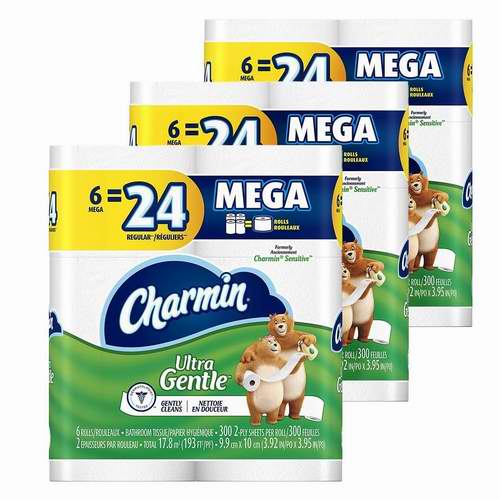  Charmin Ultra卫生纸 18卷装 10.99加元特卖！
