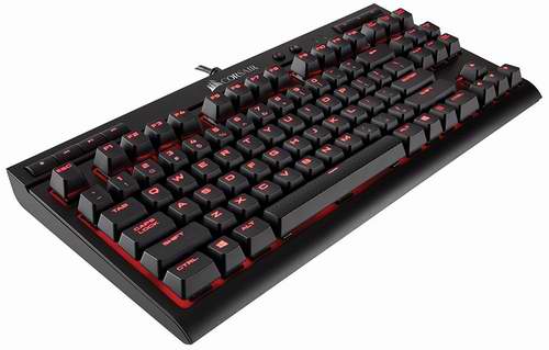  史低价！Corsair K63 Cherry MX红轴 红色背光 机械游戏键盘 79.99加元，原价 119.99加元，包邮