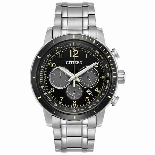  Citizen Brycen CA4358-58E三眼计时 男士光动能腕表 149.99加元，原价 474.99加元，包邮