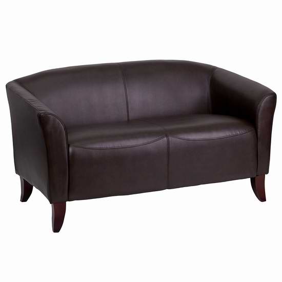  超值！Flash Furniture 111-2-BN-GG Hercules Imperial 时尚复合皮 双人沙发2.5折 228.35加元包邮！