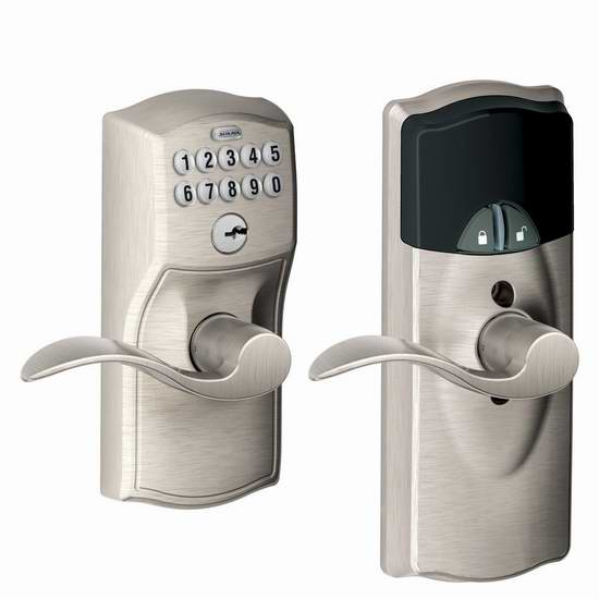  Schlage 西勒奇 FE599NX CAM 智能电子密码门锁4.2折 149.99加元包邮！仅限今日！