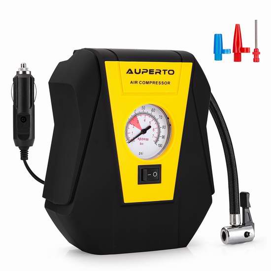  AUPERTO 100 PSI 便携式车载充气泵 26.39加元限量特卖！