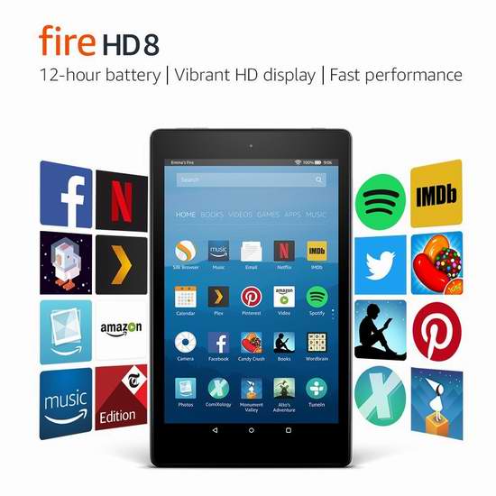  金盒头条：历史新低！Amazon Fire 8 8英寸平板电脑（16GB/32GB） 69.99-99.99加元包邮！