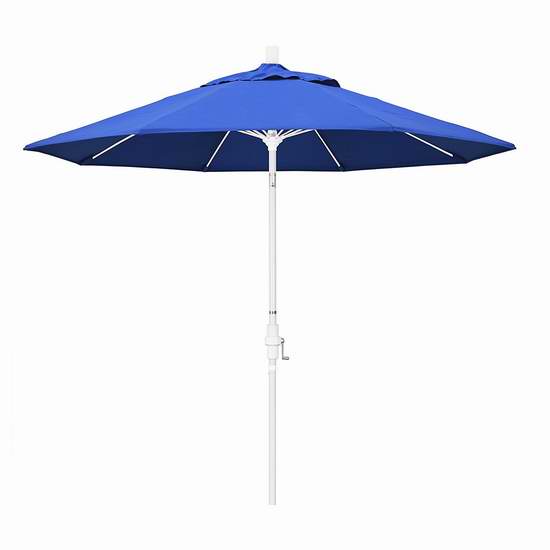  白菜价！California Umbrella GSCUF908170-F03 9英尺豪华可倾斜庭院遮阳伞1.5折 52.67加元清仓并包邮！