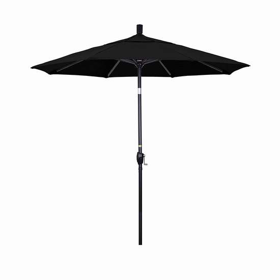  白菜价！California Umbrella 7.5英尺 豪华可倾斜 黑色遮阳伞1.6折 57.69加元包邮！