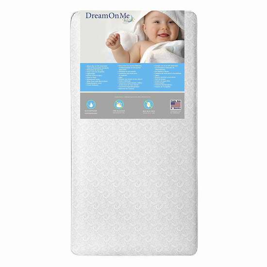  历史新低！Dream On Me Crib/Toddler 成长型婴幼儿 260弹簧双面床垫5.5折 92.65加元包邮！