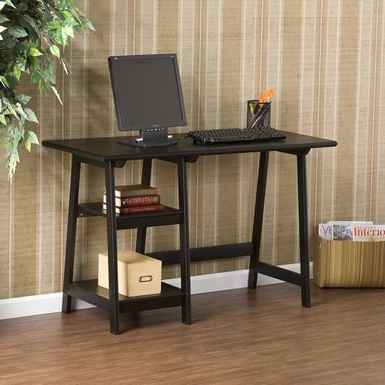  历史新低！Southern Enterprises Langston 1.19米 黑色电脑桌/书桌 117.37加元包邮！