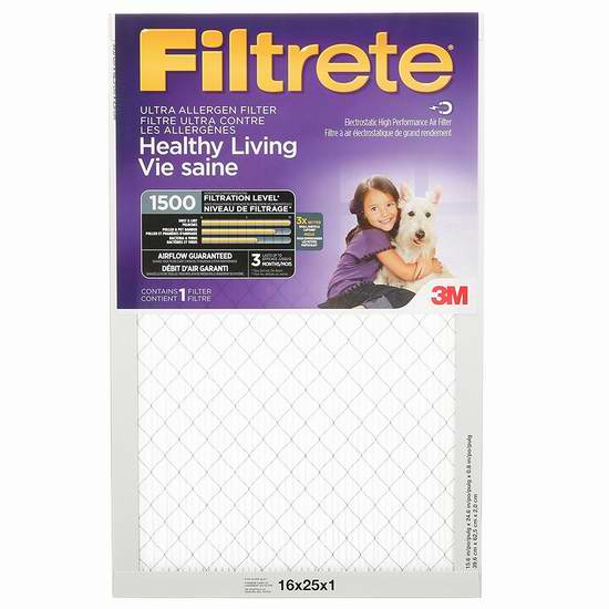  金盒头条：精选38款 Filtrete 家庭空调暖气炉过滤网5.9折起！