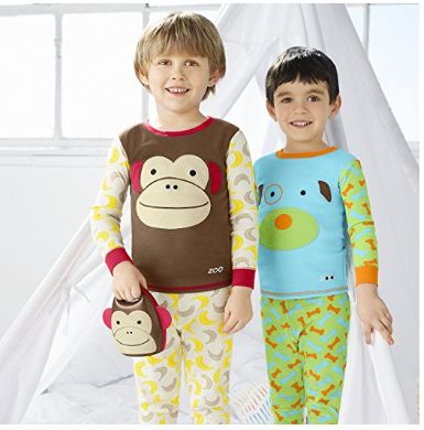  SkipHop Zoo 超可爱 儿童纯棉睡衣套装（2-3码）6.1折 21.5-22.6加元！2款可选！