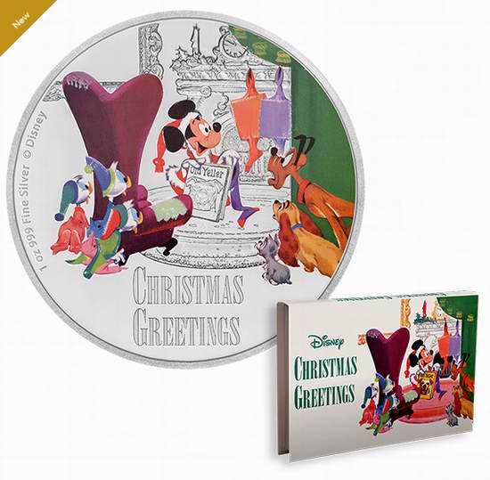  新品发售！Disney 迪士尼欢乐圣诞 纯银纪念币（1盎司） 119.95加元包邮！