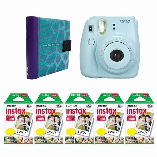  历史新低！Fujifilm 富士 Instax Mini 8 小巧可爱拍立得相机+100底片+相册超值装 133.46加元包邮！