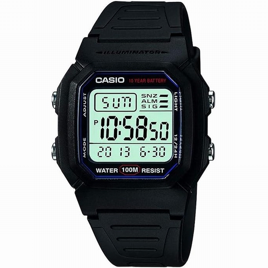  Casio 卡西欧 W800H-1AV 男士经典运动电子表5.7折 22.63加元！