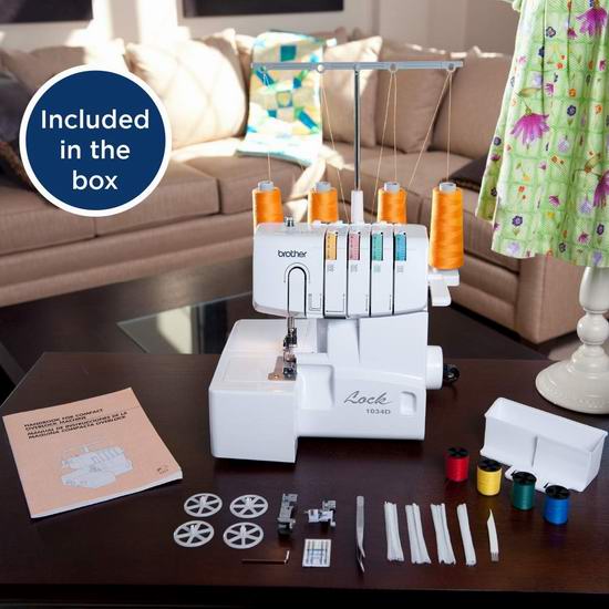 Brother 1034D 重型金属框架 3线/4线 包缝机/锁边机6.5折 363.99加元包邮!会员专享!