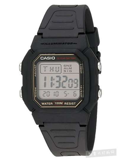  Casio W800HG-9AV 男士经典运动手表 14.6加元，原价 34.99加元